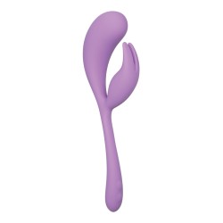 Elle Liquid Silicone Dual Flicker - Purple