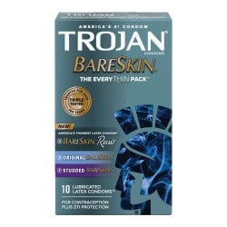 Trojan BareSkin EveryTHIN Condom - Variety Pack of 10