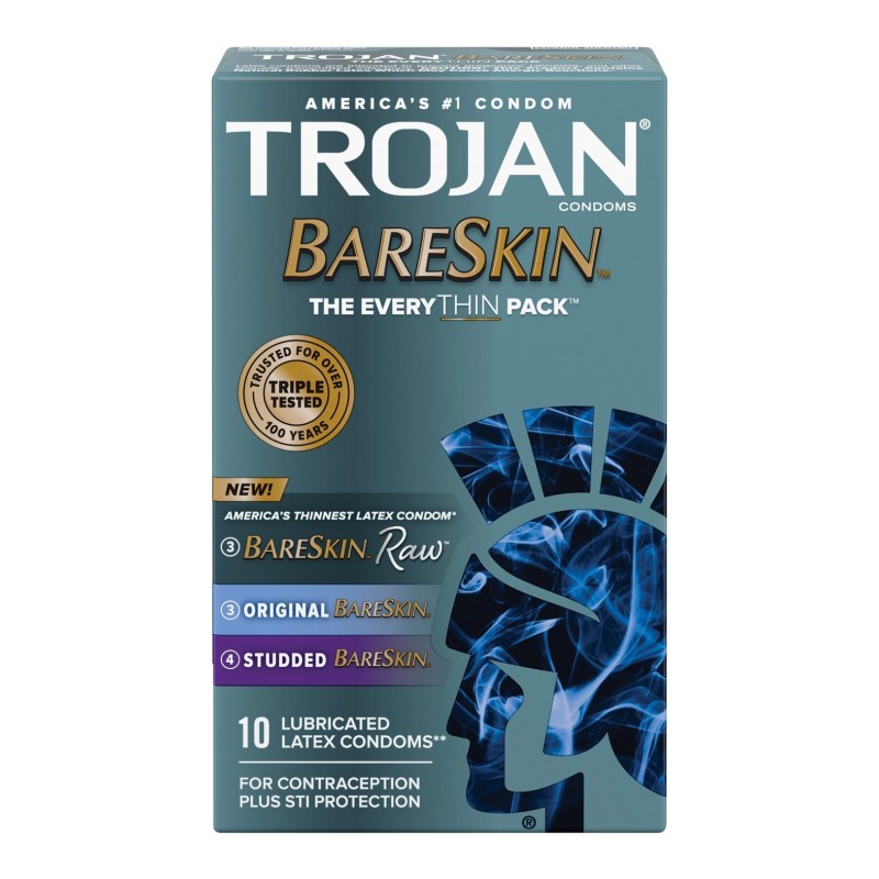 Trojan BareSkin EveryTHIN Condom - Variety Pack of 10 Trojan BareSkin EveryTHIN Condom - Variety Pack of 10