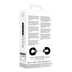 Shots Ouch Black & White Velcro Hand/Ankle Cuffs - Black