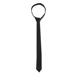 Shots Ouch Black & White Satin Bondage Tie - Black