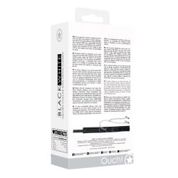 Shots Ouch Black & White Velcro Collar w/Nipple Clamps - Black