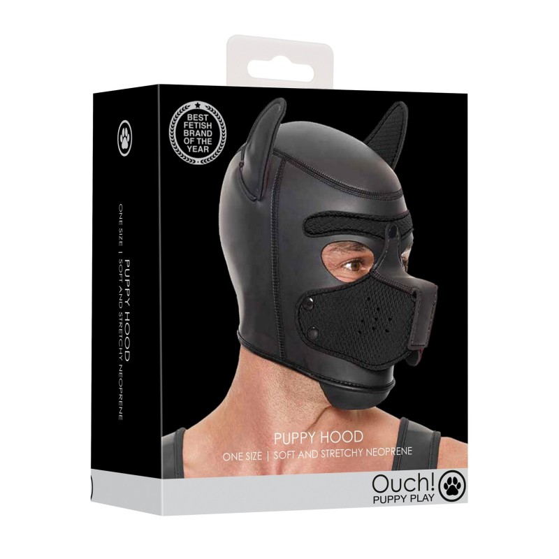 Shots Ouch Puppy Play Puppy Hood - Black Shots Ouch Puppy Play Puppy Hood - Black