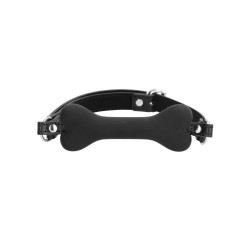 Shots Ouch Puppy Play Silicone Bone Gag - Black