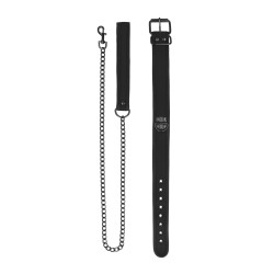Shots Ouch Puppy Play Puppy Collar w/Leash - Black
