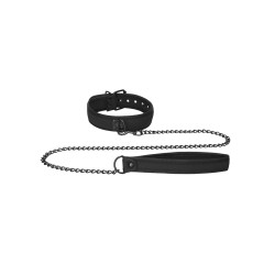 Shots Ouch Puppy Play Puppy Collar w/Leash - Black