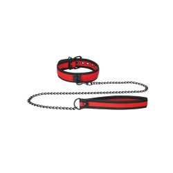 Shots Ouch Puppy Play Puppy Collar w/Leash - Red
