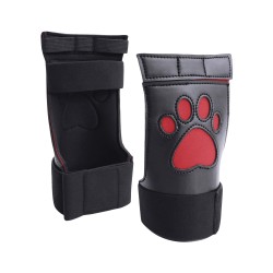 Shots Ouch Puppy Play Puppe Play Paw Cut-Out Gloves - Red