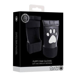 Shots Ouch Puppy Play Puppe Play Paw Cut-Out Gloves - White