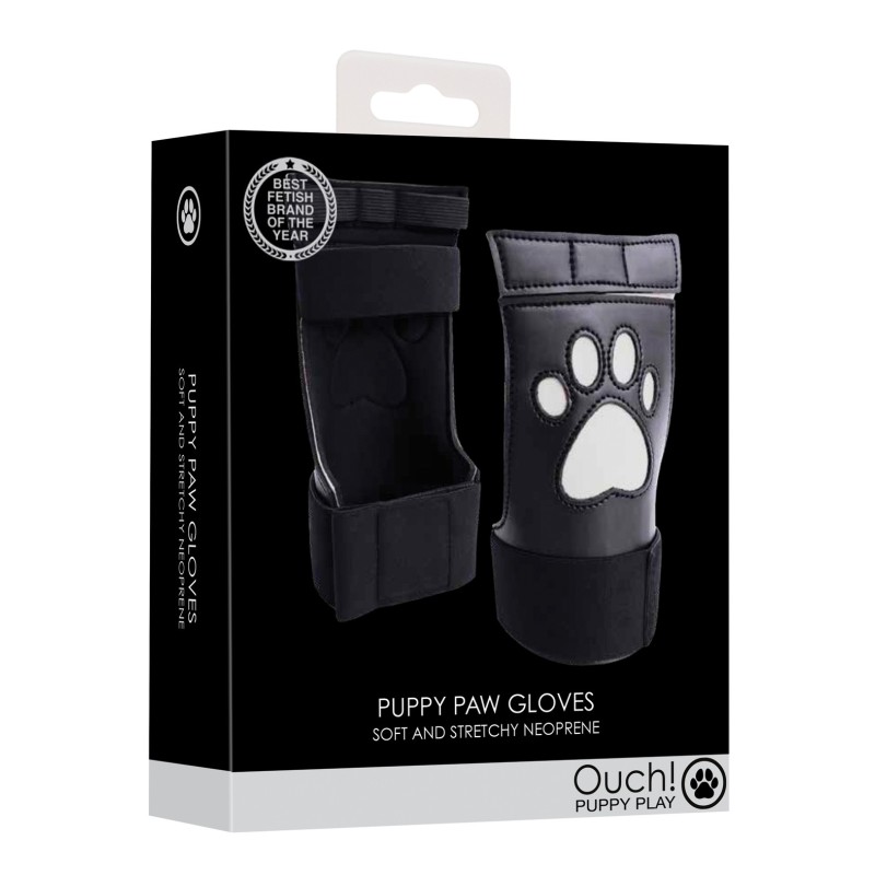 Shots Ouch Puppy Play Puppe Play Paw Cut-Out Gloves - White Shots Ouch Puppy Play Puppe Play Paw Cut-Out Gloves - White