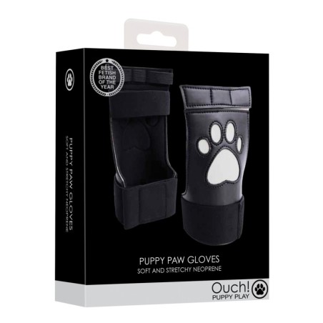Shots Ouch Puppy Play Puppe Play Paw Cut-Out Gloves - White