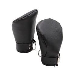 Shots Ouch Puppy Play Lined Fist Mitts - Black