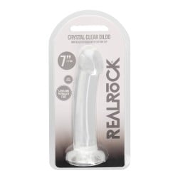 Shots RealRock Crystal Clear 7" Dildo - Transparent