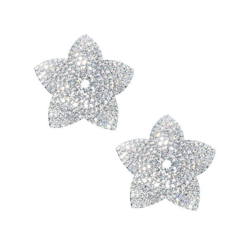 Neva Nude Burstin Blooms Crystal Jewel Reusable Silicone Nipple Pasties - Clear O/S Neva Nude Burstin Blooms Crystal Jewel Reusable Silicone Nipple Pasties - Clear O/S