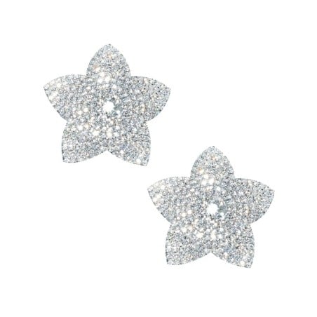  Neva Nude Burstin Blooms Crystal Jewel Reusable Silicone Nipple Pasties - Clear O/S