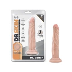 Blush Dr. Skin Silicone Dr. Carter 7.5" Dildo - Vanilla