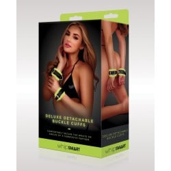 Whip Smart Glow in the Dark Deluxe Detachable Buckle Cuffs