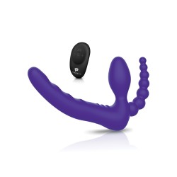 Pegasus 7" Strapless Strap On w/Remote - Purple
