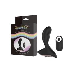 Gender Fluid Rumble Anal Vibe w/Remote - Black