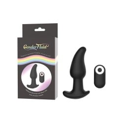 Gender Fluid Twirler Anal Vibe w/Remote - Black