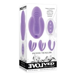 Evolved Petite Tickler Mini Vibe w/Remote - Purple