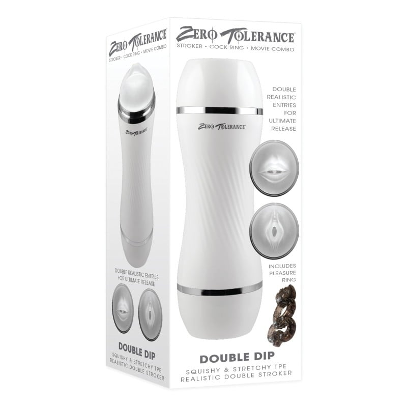 Zero Tolerance Double Dip Stroker - White Zero Tolerance Double Dip Stroker - White