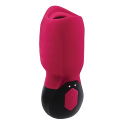 Gender X Body Kisses Vibrating Suction Massager - Red/Black
