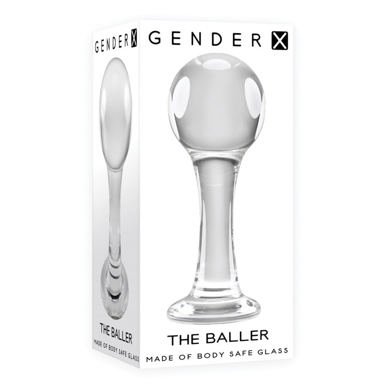 Gender X The Baller Glass Plug - Clear Gender X The Baller Glass Plug - Clear