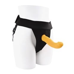 Gender X Sweet Embrace Dual Motor Strap On Vibe w/Harness - Yellow