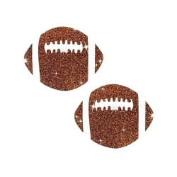 Neva Nude Football Glitter Pasties - Brown O/S
