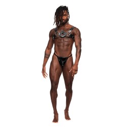 Libra PU Leather Chest Harness Black O/S