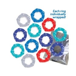 The 9's Baller's Dozen Beaded 12pc Cockring Set - Asst. Colors