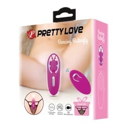 Pretty Love Dancing Butterfly Panty Vibe w/Free Panty - Fuchsia