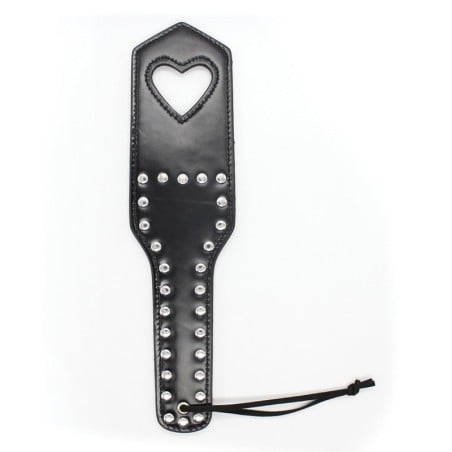 Plesur Cut-Out Heart w/Studs Paddle - Black