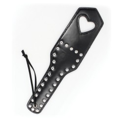Plesur Cut-Out Heart w/Studs Paddle - Black