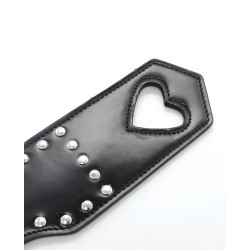 Plesur Cut-Out Heart w/Studs Paddle - Black