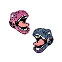 Neva Nude Black Light Dinosaur Pasties - Pink & Blue O/S