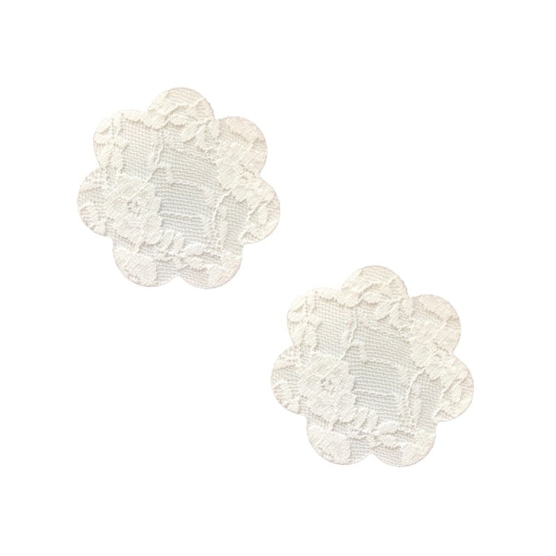 Neva Nude Lace Petal Flower Pasties - White O/S Neva Nude Lace Petal Flower Pasties - White O/S