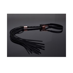 Pleasure Collection Matt Finish Whip - Black/Rose Gold