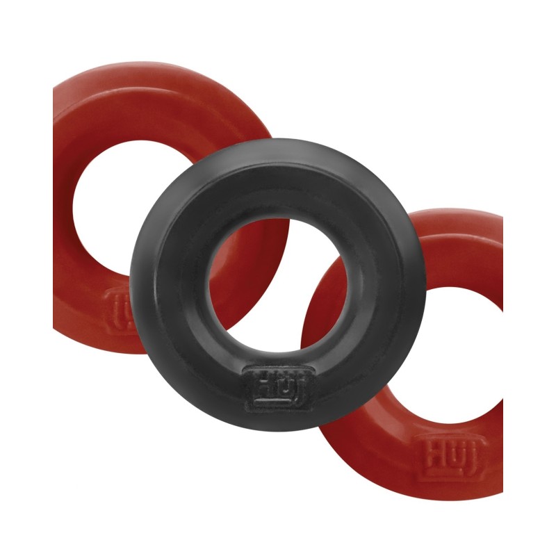 Hunky Junk 3 Pack C Ring - Cherry/Tar Ice Hunky Junk 3 Pack C Ring - Cherry/Tar Ice