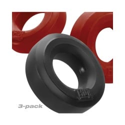 Hunky Junk 3 Pack C Ring - Cherry/Tar Ice