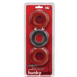 Hunky Junk 3 Pack C Ring - Cherry/Tar Ice