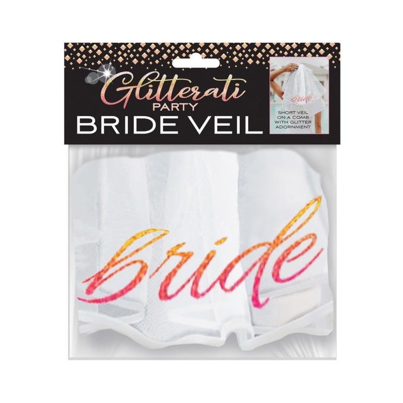 Glitterati Bride Veil - Rose Gold/White Glitterati Bride Veil - Rose Gold/White