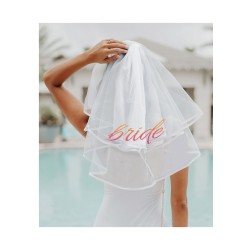 Glitterati Bride Veil - Rose Gold/White