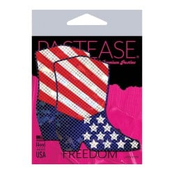 Pastease Premium Sparkling Stars & Strips USA Cowboy Boot - Red/White/Blue O/S