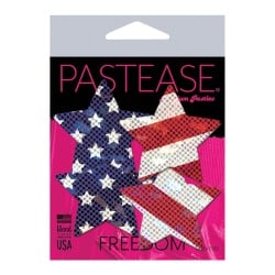 Pastease Premium Petites Glittering Stars & Stripes - Red/White/Blue O/S