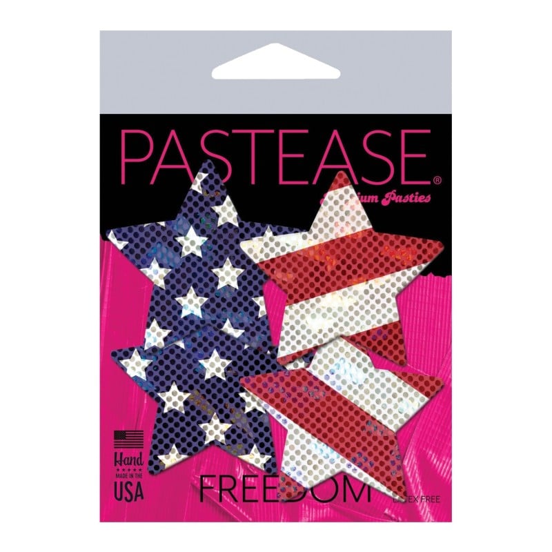 Pastease Premium Petites Glittering Stars & Stripes - Red/White/Blue O/S Pastease Premium Petites Glittering Stars & Stripes - Red/White/Blue O/S