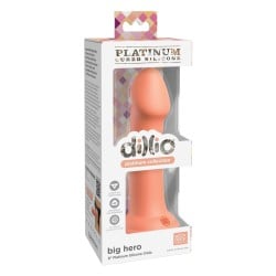 Dillio Platinum 6" Big Hero Silicone Dildo - Peach