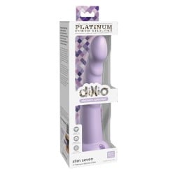 Dillio Platinum 7" Slim Seven Silicone Dildo - Purple