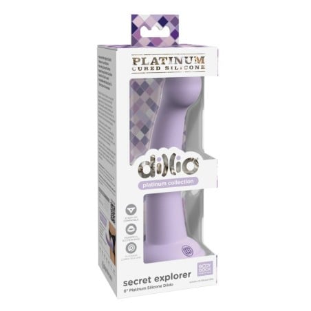 Dillio Platinum 6" Secret Explorer Silicone Dildo - Purple